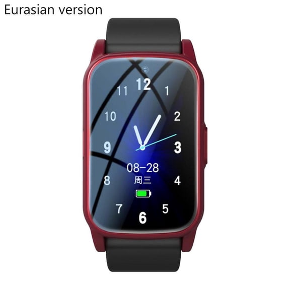 Blarkrus Smart Watch for Seniors Gps, Anti-Lost Tracking with Real-Time Location, for Elderly Care and Dementia Prevention, Red, Eurasian Version