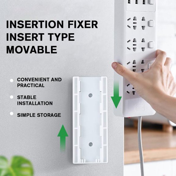 Blarkrus Socket Holder Socket Holder Multifunctional Wall-Mounted Punch-Free Socket Board Router Remote Control Detachable Storage Holder