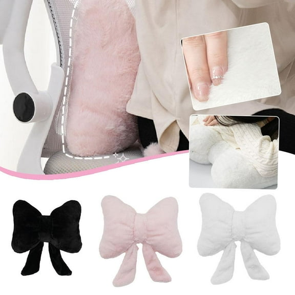 Blarkrus Soft Furry Bow Throw Pillows Cute Bowknot P Pillow Home Decor Stfed Bow