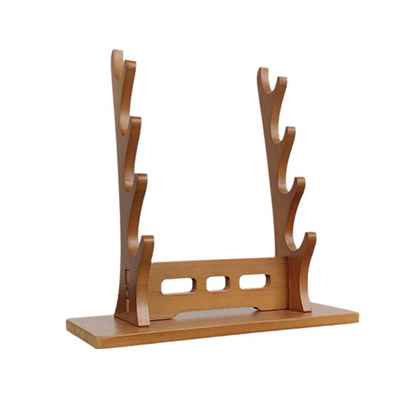 Blarkrus Solid Wood Flute Holder Stand, Safe U-Groove Design for Instrument Protection, Ideal for Musician's Collection Display