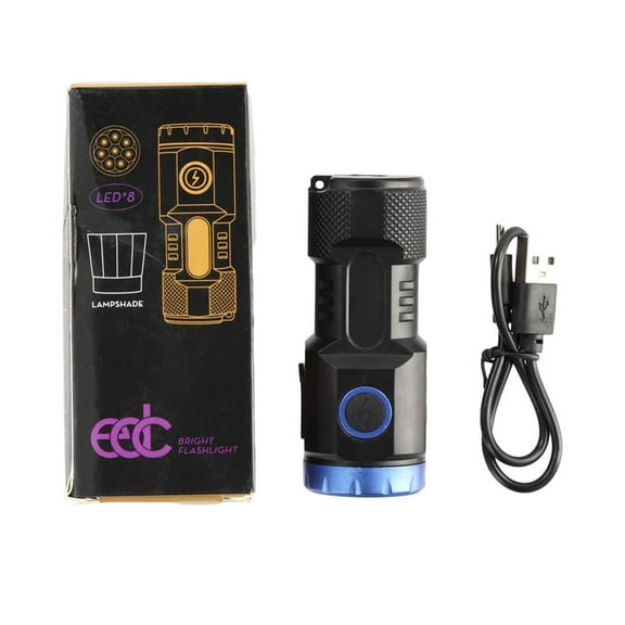 Blarkrus Thr-Eyed Mini Flashlight Flash er-Power Waterproof Outdoor Torches L