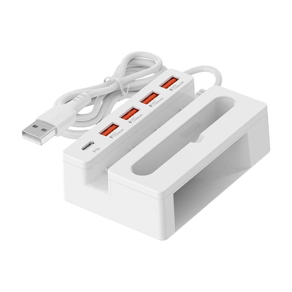 Blarkrus USB C Hub Multiport, Expands USB C Port to Multiple Interfaces, for Laptop Desktop Smartphone Setup, White, 1pcs