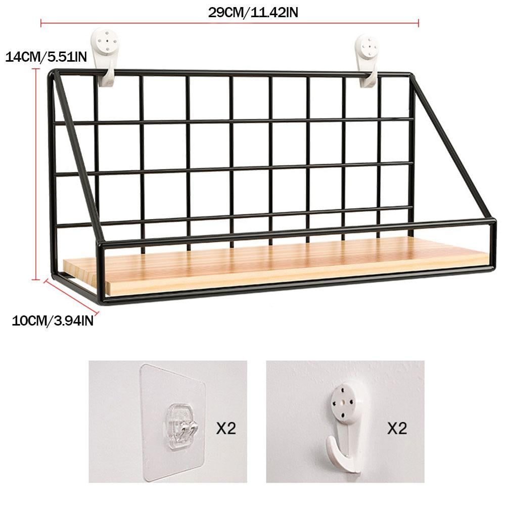 Blarkrus Wall Mounted Shelves Non Perforated Wall Iron Hanging Basket