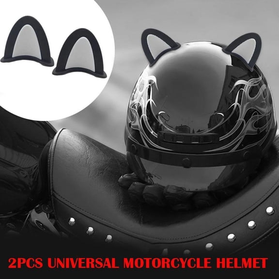 Blarkrus White 2pcs Helmet With Decorative Ears