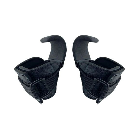 Blarysports 1 Pair Weight Lifting Hook Non-slip Heavy Duty Steel Strong Load Capacity Wrist Strap Hook for Pull-up