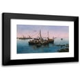 thumbnail image 1 of Blas Olleros y Quintana 14x10 Black Modern Framed Museum Art Print Titled - In the Harbor, 1 of 5