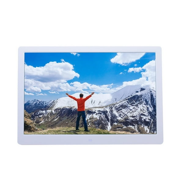 Blasgw 15.4 Inches Smart Digital Photo Frame, 32GB Playback Content, TN Screen White