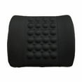 thumbnail image 1 of Blasgw 1pc Lumbar Massage Car Electric Massage Cushion Lumbar Support Car Seat Back Support Waist Cushion Black, 1 of 7