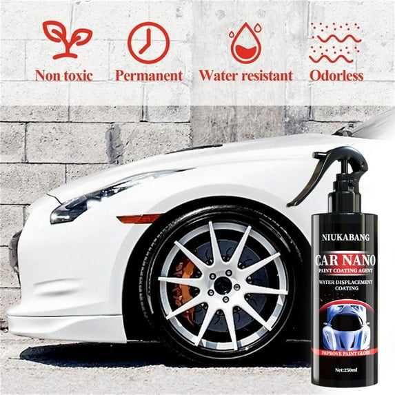 Blasgw 2024 New Car Protection Spray Coating - High Gloss, Scratch Resistant, Easy to Maintain, and Long-Lasting Waterproof Car Wax Spray (250ml) BLACK