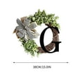 thumbnail image 1 of Blasgw 26 Letters Decorative Wreath Door Hanging Home Decor Letters With Bow Knot Pendant Rattan Ring Wall Decoration Window Decoration Pendant G, 1 of 4