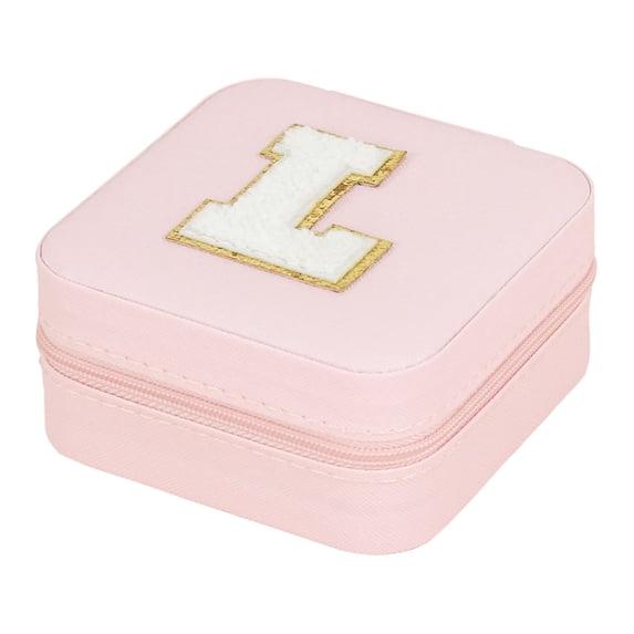 Blasgw 26 Letters Earring Jewelry Display Storage Box Case Organizer Flannel Tray Holder Gift L