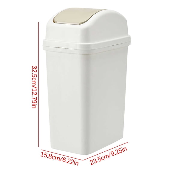 Blasgw 6L Slim Kitchen Trash Can with Swing Lid
