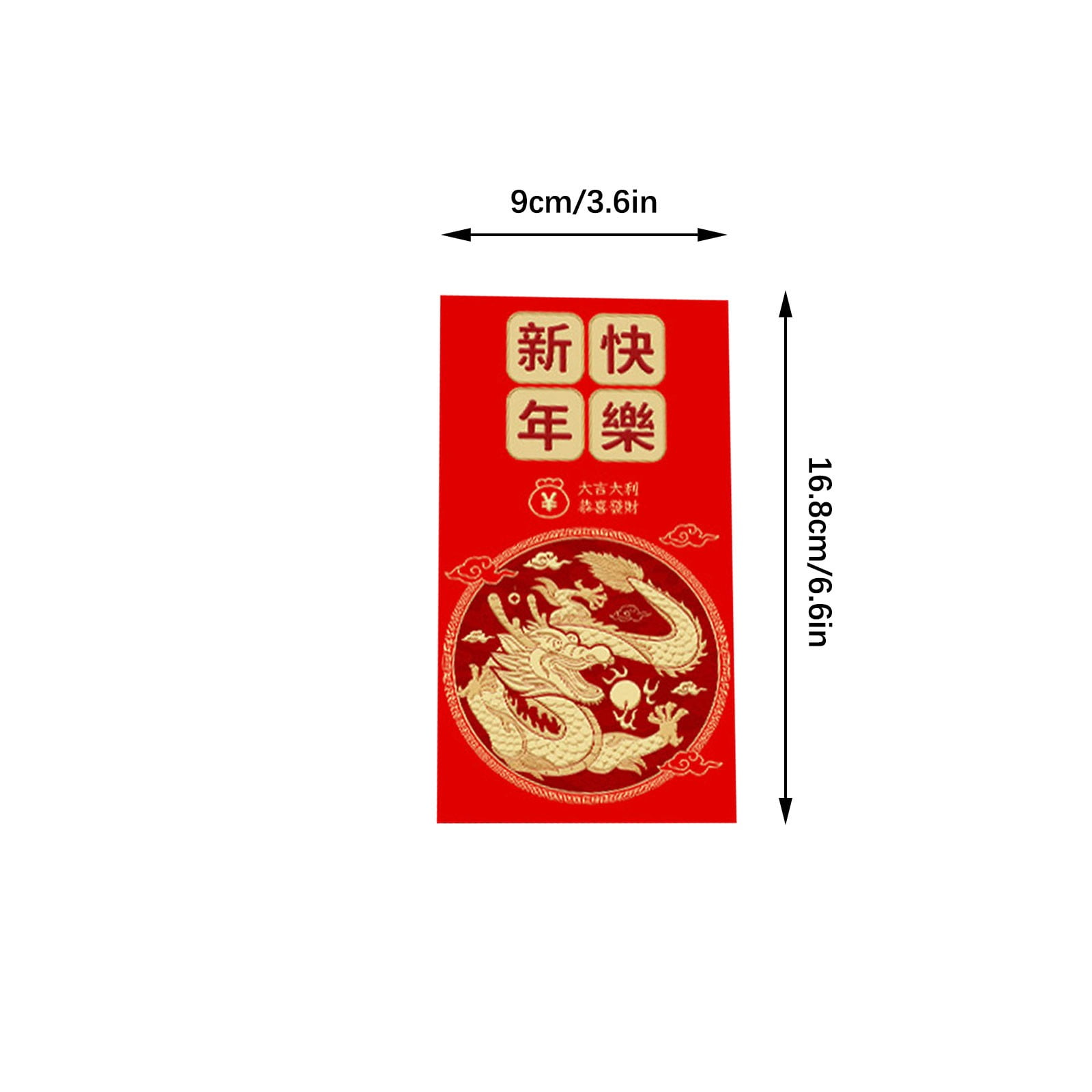 Blasgw 6pc Red Envelopes Chinese New Year Dragon Lunar New Year Of The
