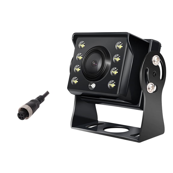 Blasgw 8 Lights Night Vision Photosensitive Bus High-Definition Camera Truck Blind Place Rearview LED Vehicle Monitoring Reversing Image 720P AHD Aviation Interface Black