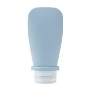 Blasgw 90ml Travel Size Containers - Blue Silicone Refillable Bottles for Shampoo, Lotion, Soap - Leak-proof Flip-top Squeeze Bottles, Set of 1 Blue