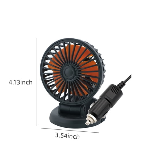 Blasgw Automobile Fan, Truck, 12V Car, Universal Fan, Van, Large Wind Electric Fan For Cool Inside Orange