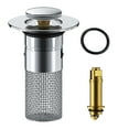thumbnail image 1 of Blasgw Bathroom Sink Stopper with Removable Hair Catcher Universal Basin Sink Plug, Stainless Steel Filter Basket, Fits 1.02"-1.2" Drain Holes, Spring-Loaded Pop-Up Design for Easy Use Cleaning B, 1 of 2