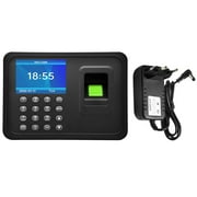 Blasgw Biometric Fingerprint Password Device Attendance Machine Employee Checking In Time Clock Recorder 2.4 Inch LCD Screen B