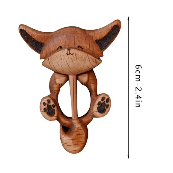 Blasgw Brooch Pin With Wooden Pattern, Sweater Pin Scarf Buckle Clasp Pins DIY Badge Pin Jewelry Costume Accessory For Women B