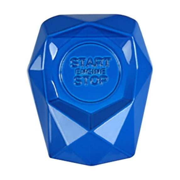 Blasgw Car Engine Start Button Cover Decorative Lgnition Alloy Protection Cover Blue