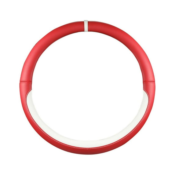 Blasgw Car Steering Wheel Cover Protector Without Inner Ring Non-slip Bottom Cloth Four Seasons General Purpose Handle Set Spelling Color Red