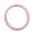 thumbnail image 1 of Blasgw Car Steering Wheel Cover With Diamonds Leather Four Seasons General Non-slip Fashion Cute Car Interior Steering Wheel Cover Pink, 1 of 7