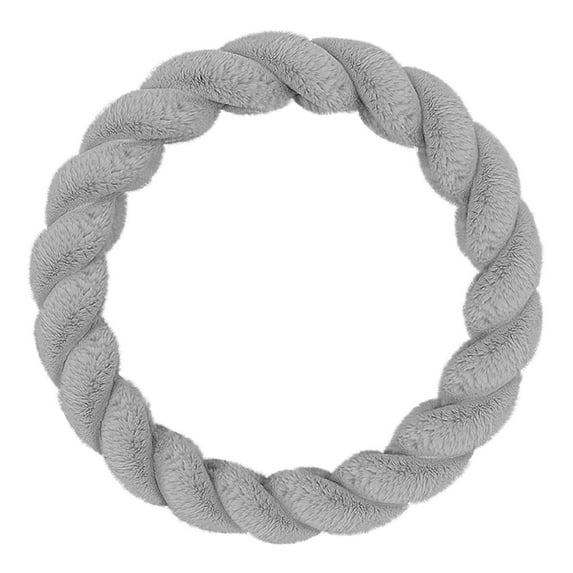 Blasgw Car Steering Wheel Cover With Soft Warm Non-Slip Car Decoration Car Wheel Protector Universal Fits 14-15 Inches Gray