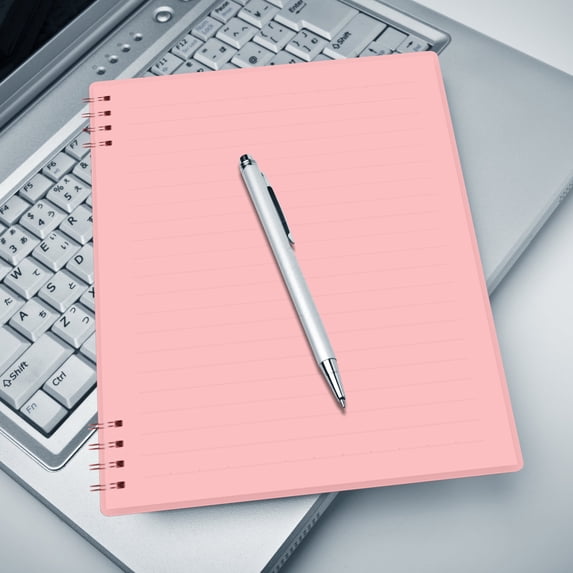 Blasgw Coil Book A5 Horizontal Notebook 8-hole Hand Thickened Office Learning Notebook Pink