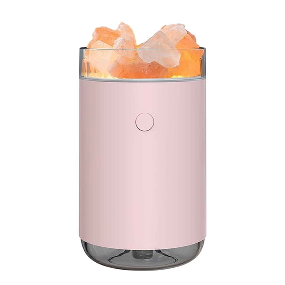 Blasgw Crystal USB Humidifier Aroma Diffuser - 260ml Ultrasonic Cool Mist Humidifier with 7-Color Night Light, Auto Shut-Off, Whisper-Quiet for Bedroom, Office, Desk Decor Pink