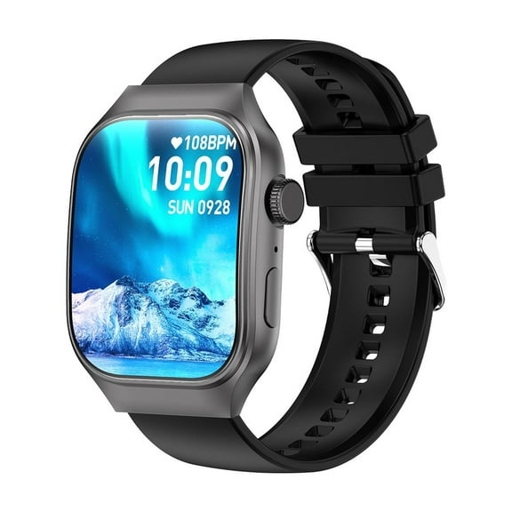 Blasgw Curved Screen Smartwatch with 2.01-inch AMOLED, Aluminum Alloy Body, and IP67 Watertight - Ideal for Outdoor Sports and Rate Monitoring Black