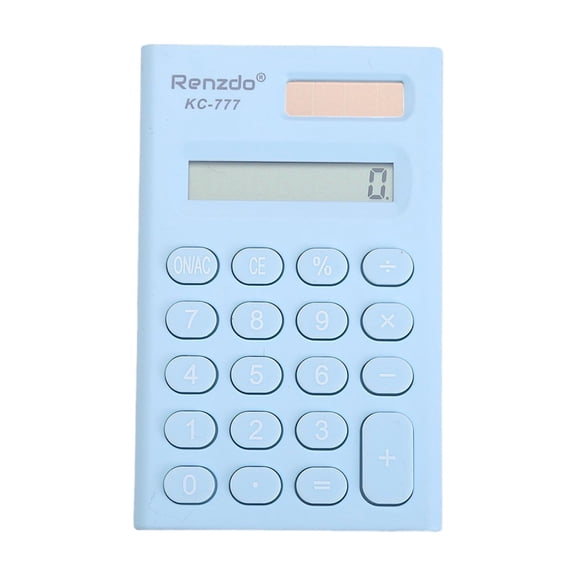 Blasgw Cute Calculator Small Portable Scientific Calculator For Students 8 Digits Mini Body Plastic Keys Non-slip Bottom Pad Clear Keys Blue