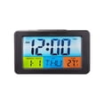 thumbnail image 1 of Blasgw Digital Alarm Clock With Colorful LCD Display Temperature Monitor Snooze Alarm With Smart Clock Calendar Black, 1 of 7