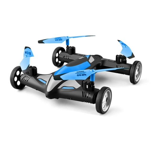 Blasgw Drone Flying Cars Quadcopter-Ground With Remote Control Car With 360°Rolling, Speed LED Lights Blue