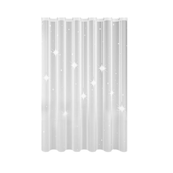 Blasgw EVA Material Waterproof Shower Curtain with Weighted Hem Metal Grommets, Easy to Install with Hooks Included, White, 200x120cm White