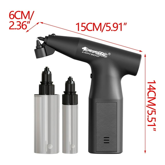 Blasgw Electric Spray Paint Gun for Cars - Rechargeable Handheld Auto Paint Sprayer with Fine Atomization, Long Battery Life, Versatile Use for Painting Cars, Furniture & More - 2 Spray Cans Kit A