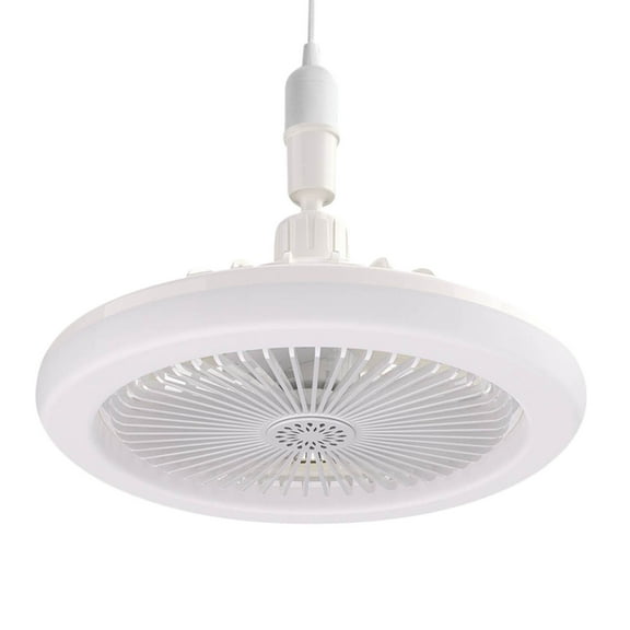 Blasgw Enclosed Ceiling Fan with LED Lights 10.2" Low Profile Fan Light Combo, Dimmable 3-Speed Remote Control, 36 LED Beads, Energy Saving & Eye-Caring, White, for Home Bedroom - 110V, 30W White