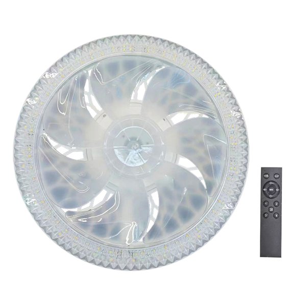 Blasgw Enclosed Ceiling Fan with Lights & Remote Control - Modern Low Profile LED Fan Light Combo, 30W Dimmable 3000K-6000K, 4 Wind Speeds, Whisper-Quiet Operation, Easy Install muticolor