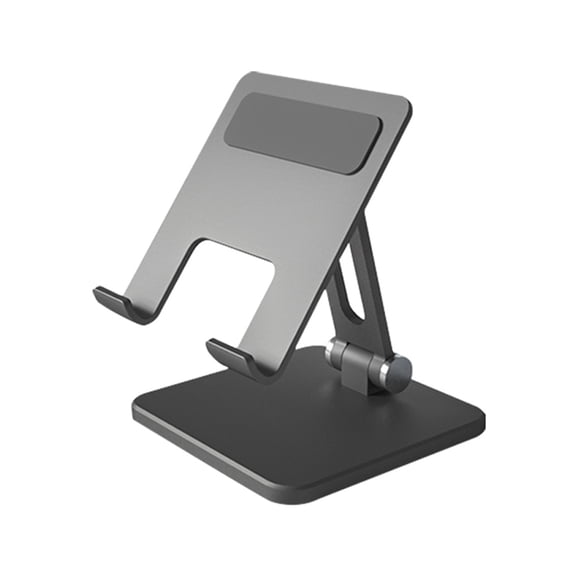Blasgw Foldable Phone & Tablet Stand Adjust-able Aluminum Portable Stand For Desk Foldable Dock Heavy Duty Metal Base Gray