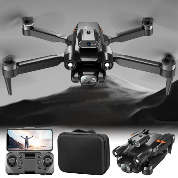 Blasgw GPS Drone with HD Camera for Adults, RC Quadcopter with Auto Return, Follow Me, Circle Fly, Route Planning, Brushless Motor, Altitude Hold, Headless Mode Black