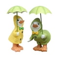 thumbnail image 1 of Blasgw Garden Ducks,Garden Ornaments, Garden Statue, Ducks Standing With Umbrellas,Funny Outdoor Statue Decoration Indoor Outdoor Figurines For Home Yard,5ML C, 1 of 5
