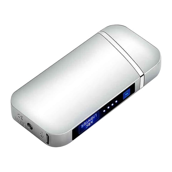 Blasgw Gift Box Cigarettes USB Charging Rechargeable Flameless Collectible Lighter Silver