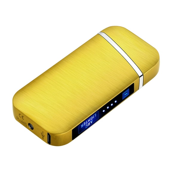 Blasgw Gift Box Cigarettes USB Charging Rechargeable Flameless Collectible Lighter Yellow
