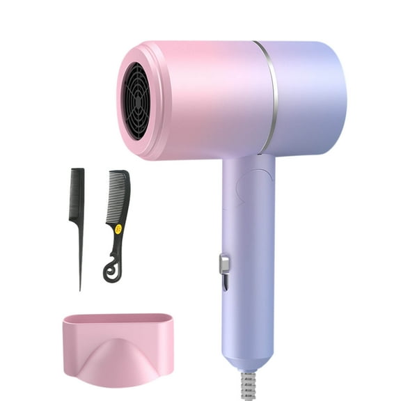 Blasgw Gradient Blue Light Ionic Hair Dryer - Professional Salon Quality Blow Dryer with Negative Ion Technology, Constant Temperature & Dual Speed Settings, Lightweight Purple