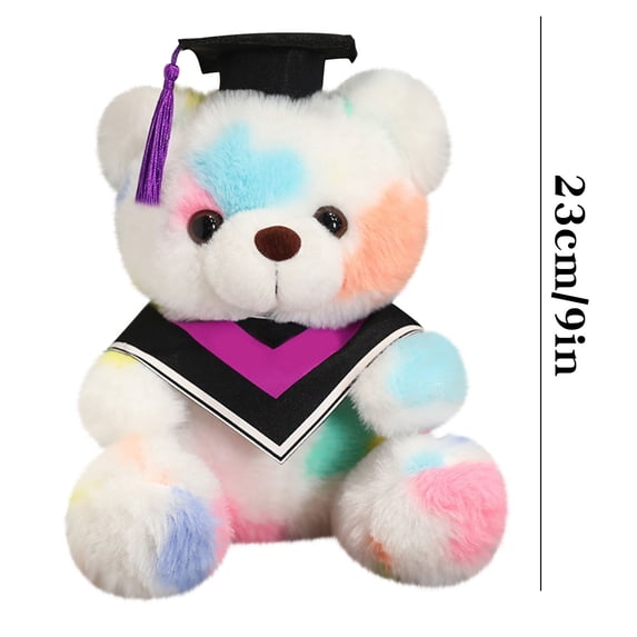Blasgw Graduation Teddy Bear Plush Doll Ornament - Soft Stuffed Toy Gift for Girls, Adorable Keepsake to Celebrate Milestone, Comforting Companion for Naptime & Bedroom Decor, 9 Inches Purple