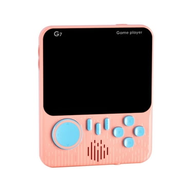 Blasgw Handheld Game Console,Portable Video Game Console With 666 Classical Games,3.5 Inches Color Screen,500mAh Rechargeable Battery,Support For TV Pink