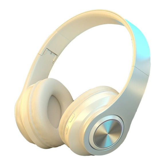 Blasgw Headphones Wireless Bluetooth Headset Subwoofer Bluetooth 5.1 Mobile Computer Game Music Sports Game Headphones White