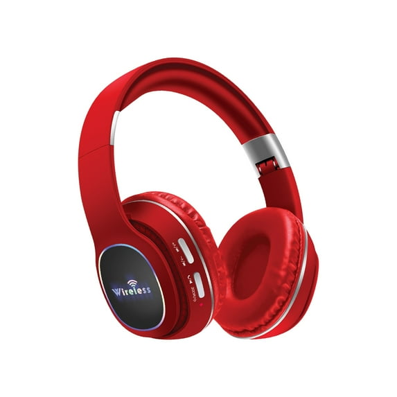 Blasgw Headphones Wireless Bluetooth Headset Subwoofer Bluetooth Mobile Computer Game Music Sports Game Headphones With LED Lights Red