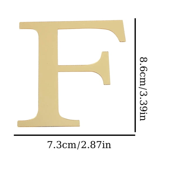 Blasgw Home Wall Decor 26 Letters DIY 3D Signs Acrylic Mirror Wall Stickers Wall Decorations For Living Room Bedroom Home Decor Wall Decals F