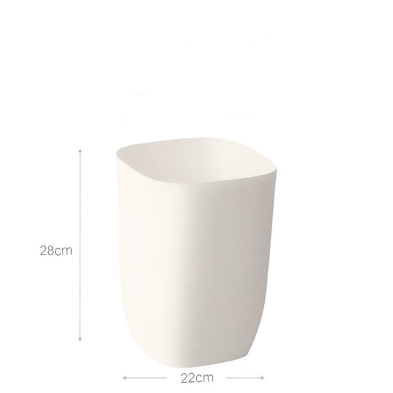 Blasgw Household Lidless Trash Can Living Room Bedroom Kitchen Toilet Trash Basket Beige