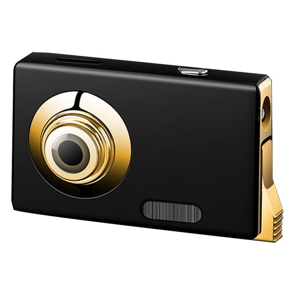 Blasgw Inflatable Red Flame Lighter,and Personalized Camera Design, Transparent And Visible Illuminated Compartment Black